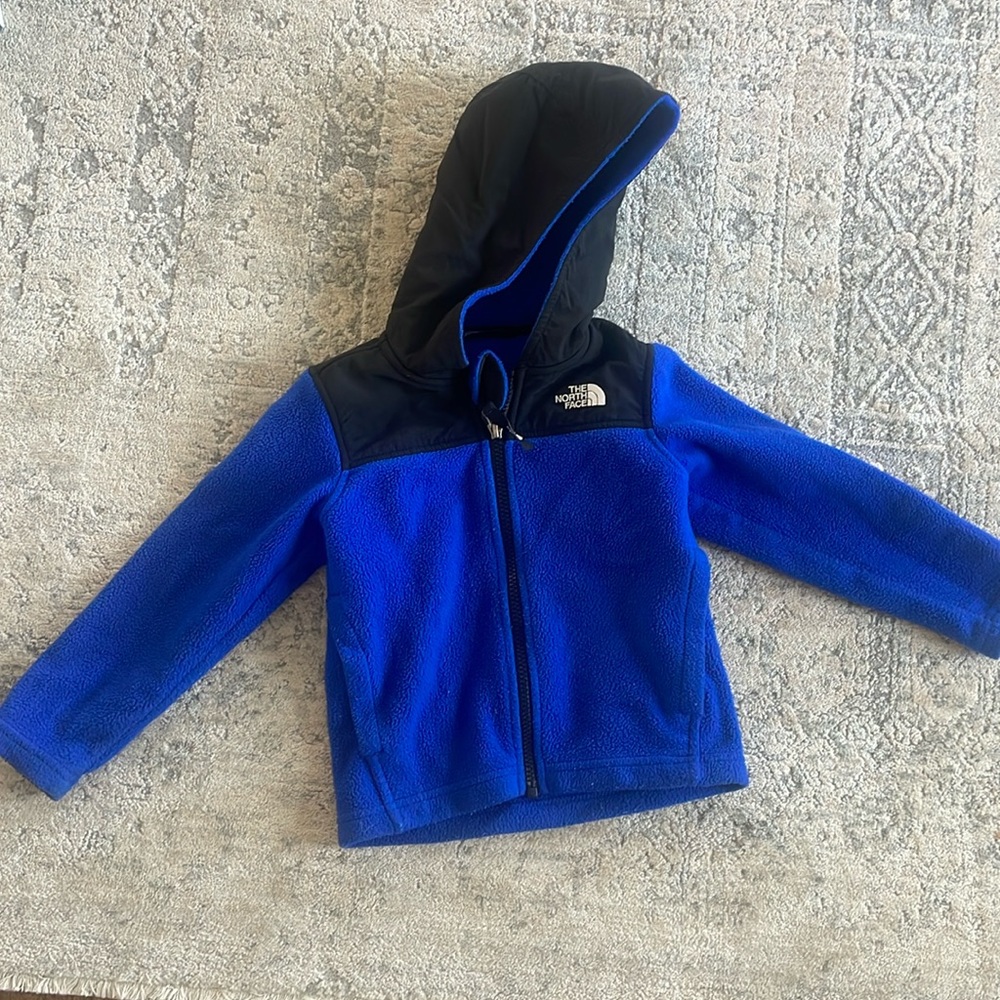 North Face toddler fleece jacket with hood. 4T